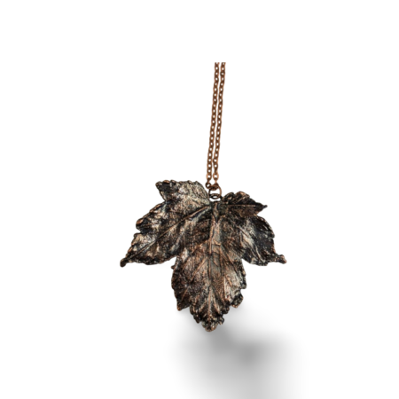 Copper Sycamore Leaf Pendant