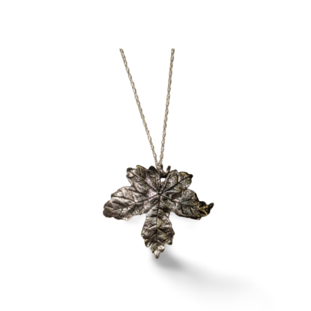 Pure Silver Sycamore Leaf Pendant