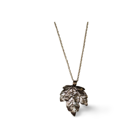 Pure Silver Sycamore Leaf Pendant